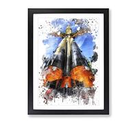 Shuttle Space V3 Modern Framed Wall Art Print, Ready to Hang Picture for Living Room Bedroom Home Office Décor, Black A2 (64 x 46 cm)