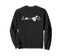 Shuttlecock Badminton Heartbeat For Men Women Kids Sport Sweatshirt