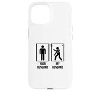 Shuttlecock Your Husband My Husband Wife Funny Badminton Case for iPhone 15