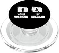 Shuttlecock Your Husband My Husband Wife Funny Badminton PopSockets PopGrip for MagSafe