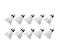 Shuttlecocks Badminton, 10pcs Nylon Shuttles Lightweight Badminton for Indoor Outdoor Recreational Game Practice Sports, White