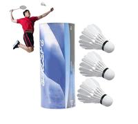 Shuttlecocks Badminton - 3.54x2.36 Inches | White Featheŗ Shuttle | Professional Training Game Youth Hitting Practice High-Speed Stability For Indoor Outdoor Matches And Recreational Play