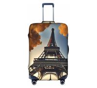 SHuWeiD Beautiful Eiffel Tower Paris print Luggage Cover Protector Suitcase Cover Polyester Washable Baggage Covers Travel Suitcase, White, Large, White, Large