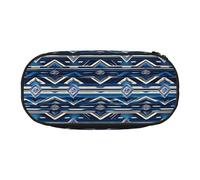 SHuWeiD Blue Polynesian Maori Tribal Pattern print Pen storage bag, portable cosmetic storage bag for travel, travel essentials
