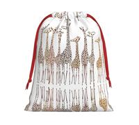 SHuWeiD Cute Cartoon Funny Giraffes print Super soft velvet Present bag Multipurpose Present Bags for Candy and Grocery Storage