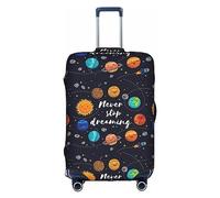 SHuWeiD Cute Planet print Luggage Cover Protector Suitcase Cover Polyester Washable Baggage Covers Travel Suitcase, White, X-Large, White, X-Large