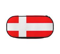 SHuWeiD Denmark Danish Flag print Pen storage bag, portable cosmetic storage bag for travel, travel essentials