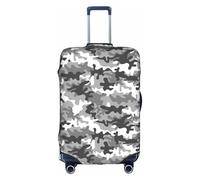 SHuWeiD Digital Camo print Luggage Cover Protector Suitcase Cover Polyester Washable Baggage Covers Travel Suitcase, White, L