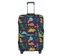 SHuWeiD Dinosaur Palm Leaf print Luggage Cover Protector Suitcase Cover Polyester Washable Baggage Covers Travel Suitcase, White, Small, White, Small