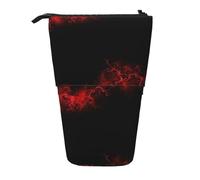 SHuWeiD Explosion Burst Red Black print Vertical retractable case, fit for pens, cosmetics, and small essentials, daily use