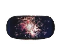 SHuWeiD Explosion Firework print Pen storage bag, portable cosmetic storage bag for travel, travel essentials, Black, One Size, Portability