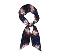 SHuWeiD Explosion Firework print Women's Fashion Scarf, Headband Handbag Accessories Hat Decorations, Fits every outfit, Black, One Size, Black, One Size
