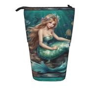 SHuWeiD fairy tale mermaid04 print Vertical retractable case, fit for pens, cosmetics, and small essentials, daily use, Black, One Size, Fashion