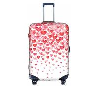 SHuWeiD Falling Red Hearts print Luggage Cover Protector Suitcase Cover Polyester Washable Baggage Covers Travel Suitcase, White, X-Large, White, X-Large