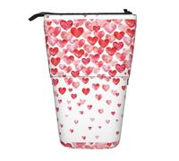 SHuWeiD Falling Red Hearts print Vertical retractable case, fit for pens, cosmetics, and small essentials, daily use