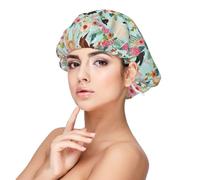 SHuWeiD Farm Animal Print Adult's Satin Sleeping Cap, Unisex Satin Sleep Cap, 13 inches Sleeping caps Black, Black, One Size, Black, One Size