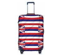SHuWeiD Flag of Hawaii American print Luggage Cover Protector Suitcase Cover Polyester Washable Baggage Covers Travel Suitcase, White, Small, White, Small