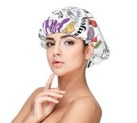 SHuWeiD French Paris Tour Eiffel Tower Print Adult's Satin Sleeping Cap, Unisex Satin Sleep Cap, 13 inches Sleeping caps Black, Black, One Size, Black, One Size
