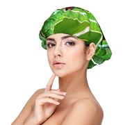 SHuWeiD Frog Leaves Print Adult's Satin Sleeping Cap, Unisex Satin Sleep Cap, 13 inches Sleeping caps Black, Black, One size