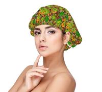 SHuWeiD Frog Print Adult's Satin Sleeping Cap, Unisex Satin Sleep Cap, 13 inches Sleeping caps Black, Black, One size