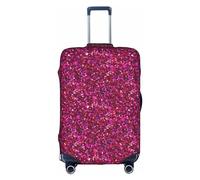 SHuWeiD Glitter pattern print Luggage Cover Protector Suitcase Cover Polyester Washable Baggage Covers Travel Suitcase, White, Large, White, Large