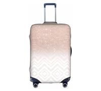 SHuWeiD Glittery Pretty Pattern print Luggage Cover Protector Suitcase Cover Polyester Washable Baggage Covers Travel Suitcase, White, Large, White, Large