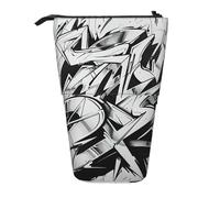 SHuWeiD Graffiti Drawing print Vertical retractable case, fit for pens, cosmetics, and small essentials, daily use