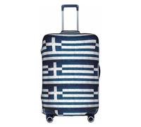 SHuWeiD greek flag print Luggage Cover Protector Suitcase Cover Polyester Washable Baggage Covers Travel Suitcase, White, X-Large, White, X-Large