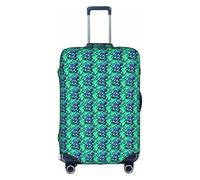 SHuWeiD Green aliens print Luggage Cover Protector Suitcase Cover Polyester Washable Baggage Covers Travel Suitcase, White, M