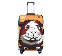 SHuWeiD Guinea Pig pattern print Luggage Cover Protector Suitcase Cover Polyester Washable Baggage Covers Travel Suitcase, White, S