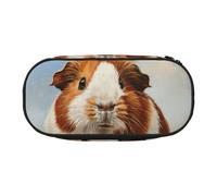 SHuWeiD Guinea Pig print Pen storage bag, portable cosmetic storage bag for travel, travel essentials, Black, One Size, Portability