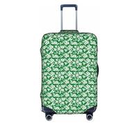 SHuWeiD Hawaii Flower print Luggage Cover Protector Suitcase Cover Polyester Washable Baggage Covers Travel Suitcase, White, M