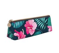 SHuWeiD Hawaii Red Flower print Triangle Box Multi functional Makeup Bag, Office Travel and Daily Stationery Storage