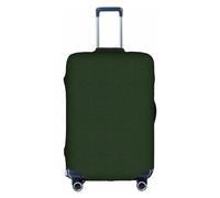 SHuWeiD Hunter Green Floral Petals Pattern print Luggage Cover Protector Suitcase Cover Polyester Washable Baggage Covers Travel Suitcase, White, L