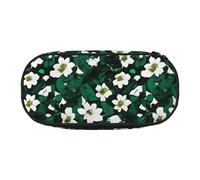 SHuWeiD Hunter Green Floral Petals Pattern print Pen storage bag, portable cosmetic storage bag for travel, travel essentials