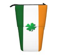 SHuWeiD Irish Flag print Vertical retractable case, fit for pens, cosmetics, and small essentials, daily use