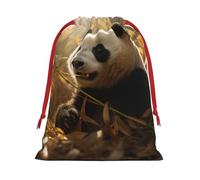SHuWeiD Little Red Panda print Super soft velvet Present bag Multipurpose Present Bags for Candy and Grocery Storage