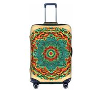 SHuWeiD Mandala print Luggage Cover Protector Suitcase Cover Polyester Washable Baggage Covers Travel Suitcase, White, Large, White, Large