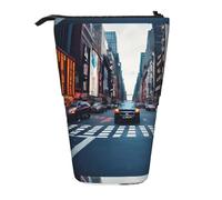 SHuWeiD New York City print Vertical retractable case, fit for pens, cosmetics, and small essentials, daily use