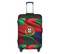 SHuWeiD Portuguese flag print Luggage Cover Protector Suitcase Cover Polyester Washable Baggage Covers Travel Suitcase, White, M