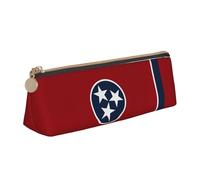 SHuWeiD Tennessee state flag print Triangle Box Multi functional Makeup Bag, Office Travel and Daily Stationery Storage