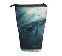 SHuWeiD Undersea whale print Vertical retractable case, fit for pens, cosmetics, and small essentials, daily use