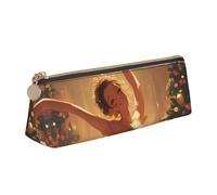 SHuWeiD Women's Nutcracker Ballet Xmas Dance 1 print Triangle Box Multi functional Makeup Bag, Office Travel and Daily Stationery Storage, White, One Size, Lightweight