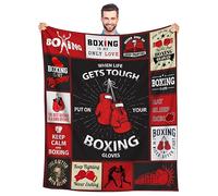 Shuwekk Boxing Gifts for Men Women Teens, Boxing Blanket for Men, Boxing Theme Blankets, Boxing Gifts for Him Teens Kids Boys Girls, Boxer Lovers Gift Blanket,60"x50"