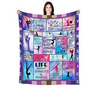 Shuwekk Gymnastics Gifts for Girls, Girls Gymnastics Blanket Gifts, Gymnastics Blanket for Girls, Gifts for Gymnasts Gymnastics Girls, Gymnastics Christmas Birthday Gifts, Gymnastics Stuff,50"x40"