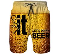 Shuwekk Mens Swim Trunks Swimming Shorts Quick Dry Mesh Lining Swimwear Bathing Suits Boardshorts Beach Wear Swim Suits, It Let’s Drink Beer, X-Large