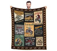 Shuwekk Motorcycle Gifts for Men Women, Motorcycle Blanket for Motorcycle Riders/Lovers, Cool Motorcycle Gifts for Him Dad Husband Boyfriend, Unique Men Blanket,80"x60"