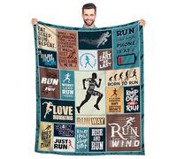 Shuwekk Running Gifts for Women Men Teens, Running Blanket for Runners, Unique Runner Gifts Blanket, Running Sports Theme Throw Blanket for Adults Teens Children Kids,60"x50"