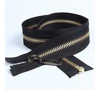 Shuxiang-Zippers, Metal Zipper, 5# Jacket 0pen-End Zippers, For Sewing 60cm 70cm 80cm, For Tailor Sewing Crafts (Color : Black, Length : 60cm)
