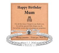 Shuxin Birthday Gifts for Mum, 30th 40th 50th 60th 70th Birthday Presents for Mum from Kids, Sparkling Cubic Zirconia Tennis Bracelet for Women